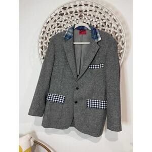 Recycle Brand Pure Wool Gray Flannel Sport Coat – Made in Italy – 40R